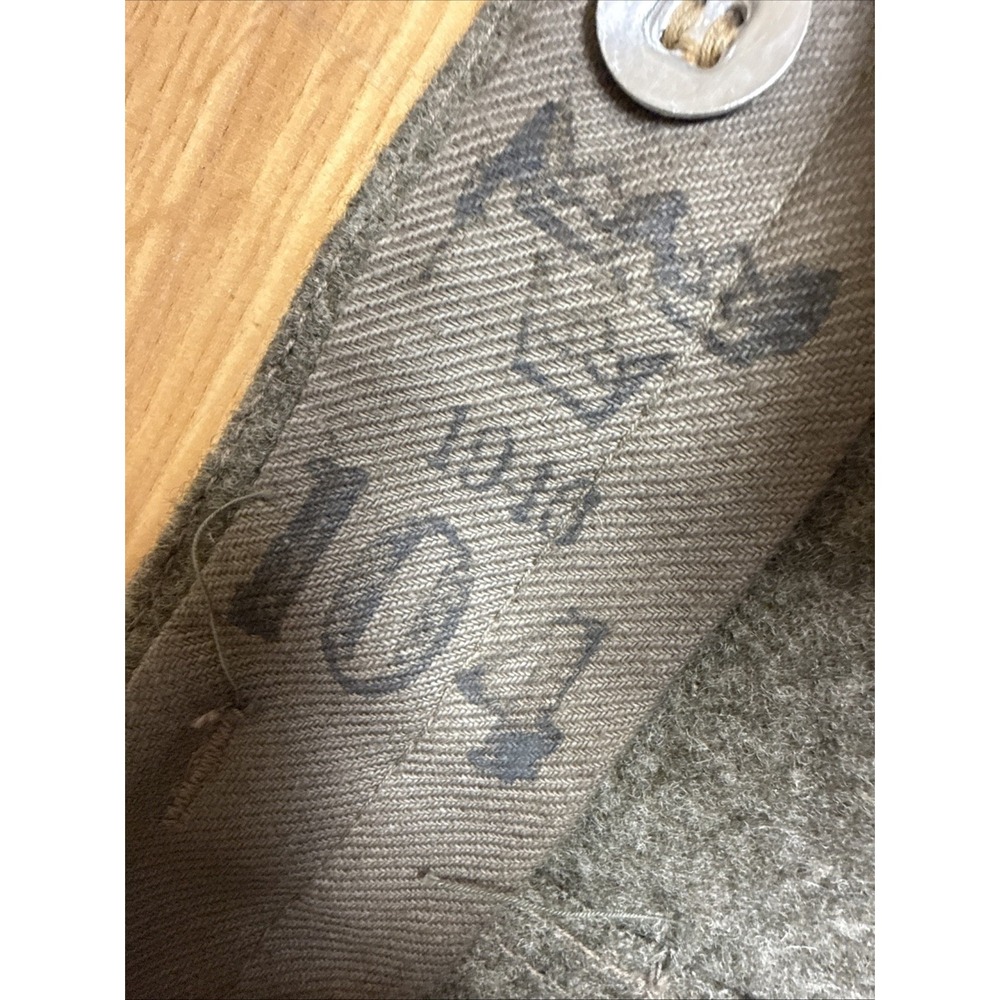 Vintage M39 WW2 40s 1946 Swedish Army Gray Wool Cargo Trousers Pants 34x33 - Picture 5 of 11
